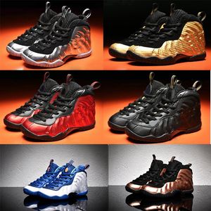 Youth Pro Metallic Gold Dr Doom Royal Kids Basketball Shoes Girl Boy Penny Hardaway Basket Ball Trainers Sport Sneakers 11C-3Y3183