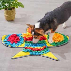 Dog Toys tuggar husdjur sniffande mattpussel mellanmål mata tråkigt interaktivt spelträning filt snuff pad257j