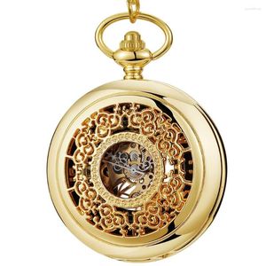 Zegarki kieszonkowe luksusowy zegarek mechaniczny z łańcuchem do kamizelki cyfr rzymskich wybieraj obudełka Fob świetliste zegar mężczyźni upuść