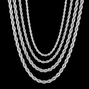 Hiphop Cool designer necklace For Women mens necklace Chains ed Rope Stainless Steel Gold Silver Black South American Necklac307n