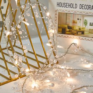 2.5M/Pcs Wedding Christmas Decoration LED Light Bead String Event Craft Ornament Ceiling Curtain For Home Garden DIY Supplies