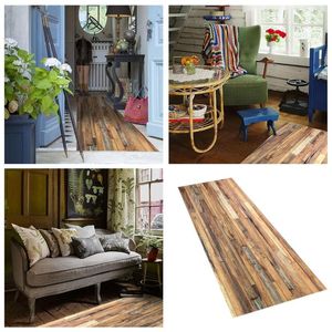 Carpets Carpet Creative Custom Wood Texture Vintage Strip Kitchen Household Non Slip Floor Mat Throw Soft Blankets Warm Blanket