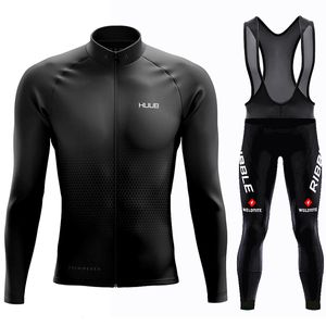 Cycling Jersey Sets HUUB Bicycles Long Clothes Bicycle Men Bib Shorts Distance Man Sleeve Clothing Set Men s T shirt Autumn 230920