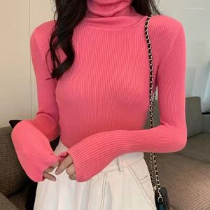 Women's Sweaters Women Cashmere Warm Sweater Turtleneck Thermal Solid Knit Pullovers Casual Office Jumpers For 2023 Autumn Winter