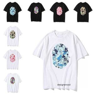 Bape Mens 티셔츠 상어 디자이너 Man Summer Tee Quick Dry Fashion Ape Tee Teeside Tees Holiday Tops Shirts Shirts