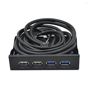 10 stücke Für 3,5 Zoll Floppy Fahrer Bay 19 1 20Pin 4 Port USB 2,0 USB 2,0 HUB USB 3,0 3,0 interne Front Panel Combo Halterung