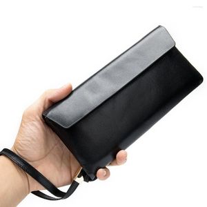 Wallets Luxury Men Women Wallet Genuine Leather Clutch Purse For Ladies Long Women's Thin Purses Female Money Hand Bag