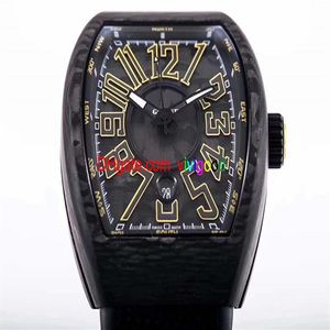 top quality Men Vanguard Watches Automatic Auto Date Watch Mens Black Dial carbon fiber Rubber Male Clock Men's Sports Wristw2874