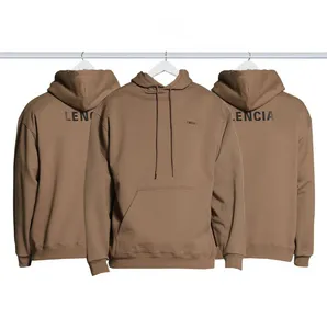 Autunno e inverno Parigi Basic davanti e dietro lettera ricamata pullover con cappuccio maglione con cappuccio sciolto casual da uomo e da donna stile coppia