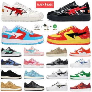 Projektant SK8 Men Casual Shoes Sta niskie trampki Patent skórzany czarny biały niebieski kamuflaż platforma buty dla kobiet trenerzy sport