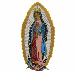 Remendo bordado da santa virgem maria, tamanho grande, costura personalizada em ferro para camiseta, jaqueta, design de roupas, aplique236d