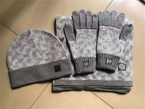 Cappelli Sciarpe Set W 22 Sciarpa unisex 2023 2Designer Mens Beanie Glove Set Cappello di lusso Berretti a maglia Maschera da sci Inverno Moda all'aperto