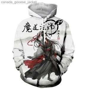 Moletons masculinos Moletons 2023 Novo MO DAO ZU SHI Hoodies Engraçados Moda Mangas Compridas 3D Impressão Zipper Moletons Meninos Crianças Homens Mulheres HoodieL230920