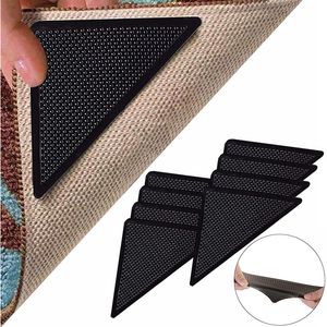 Badmattor 4pcs8pcs Set Triangle Washable återanvändbar matta Gripper Anti Skid gummimatta non slip patch tejp för kakelgolv Mattor hörn 230919