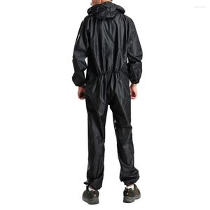 Men's Tracksuits Men Fashion Work One-piece Motorcycle Waterproof Raincoat Overalls Rain Suit Black Camping Rainwear
