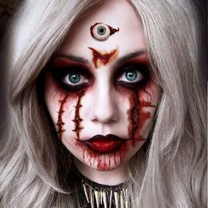 Other Tattoo Supplies Halloween Tattoo Stickers Waterproof Temporary Tattoos Stickers Zombie Scar Tattoo With Bloody Makeup Wounds Decoration Wound 230919
