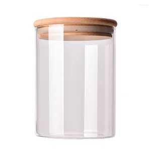 Storage Bottles Glass Jar With Lid 250ML Empty Container Airtight Clear For Tea Coffee Candy Snack 1PCS ( 65x10CM )