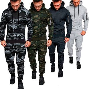 Men's Tracksuits Tracksuit Military Hoodie Sets Camouflage Hooded Leisure Suit Man Sweatshirt Pants Tactical Sweat Sports 230920