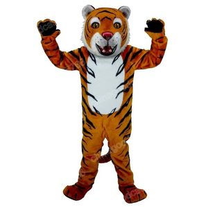 Performance Cute Tiger Mascot Costume Top Quality Halloween Christmas Fancy Party Dress Cartoon Character Outfit Suit Carnival Unisex Adults Outfit