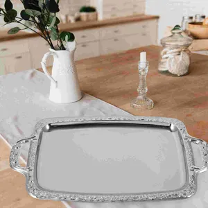 Plates Wedding Cake Decor Bread Tray Kitchen Appetizer Container Tableware Dining Room Metal Multi-purpose Serving Household