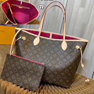 2023 tote bag designer bag Handbags Purses Genuine Leather Women Purse Fashion Shoulder Bags Flower Checkers Grid Serial Numbe