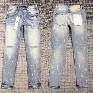 Lila jeans man jeans designer jeans lila jeans mager jeans rippade cyklist smala raka magra byxor designer stack trend märke vintage lila jeans byxa 859