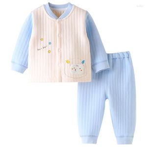 Set di abbigliamento 2 pezzi Primavera Autunno Nato vestiti per ragazzo Ragazza Boutique Abiti Set Cartoon carino caldo morbido bambino Top Pantaloni Bambini BC1992-1