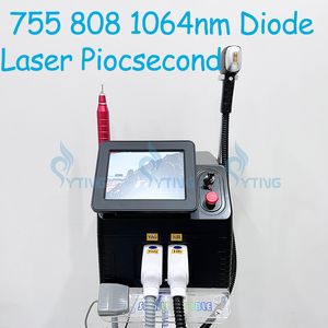 Triple Wavelength Diode Laser 755 808 1064nm Armpit Hair Removal Picolaser Laser Tattoo Removal Pigmentation Freckle Removal