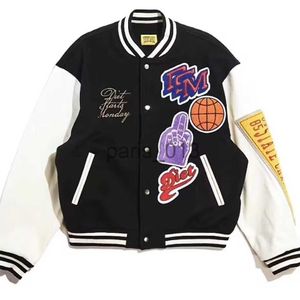 Giacche da uomo 2023 Giacche da baseball per uomo e donna Primavera Estate Highstreet Outwear Curry Varsity Giacca in pelle a contrasto di colore x0920