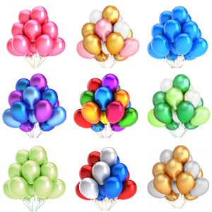 Party Decoration 10/20/30pcs New Glossy Baby Pink Metal Pearl Latex Balloon Valentine's Day Wedding birthday Shower Kids Toy Air Balls 230920