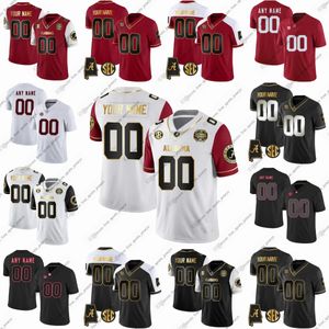 Jalen Milroe Alabama Crimson Tide College Football Jerseys Jalen Milroe Ty Simpson Jonathan Bennett Justice Haynes Michael Lorino III quatro camisas esportivas