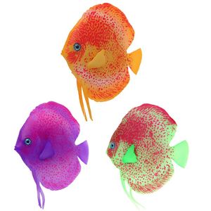 Glowing Aquarium Simulation Tropical Fish Floating Moveable Fake Fish Tank Toys Simulation Landscape Aquarium Decoration236z