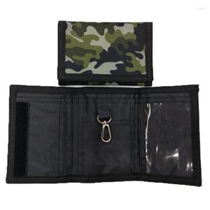 Korthållare Trifold Casual plånbok för män Kvinnor Kort nyhet Camouflage Money Bag Coin Purse med dragkedja ID Holder Pocket Case