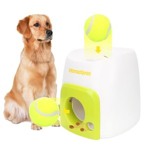 NICEYARD Pet Ball Throw Device Émission avec balle Interactive Fetch Ball Tennis Launcher Lancer Machine Dog Pet Toys Y200330258o