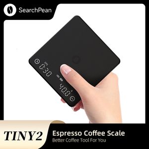 Hushållsskalor Digital kaffeskala espressosala med timer SearchPean Mini Smart Kitchen Scale vikt Precision USB 2 kg/0,1 g g/oz/ml gåva 230919