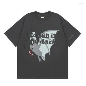 Camisetas masculinas 2023 Planeta de impressão quebrada de verão preso no tempo Tshirts de algodão Tshirts unissex Crew Hiphop Hiphop de manga curta camisetas
