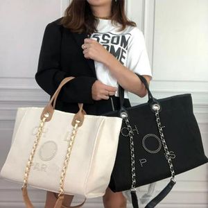 Designer Classic Evening Bags Luxury Handbag Fashion Pearl Womens Beach Handväskor Purse Kvinnor Canvas Handväska 2023 Ny