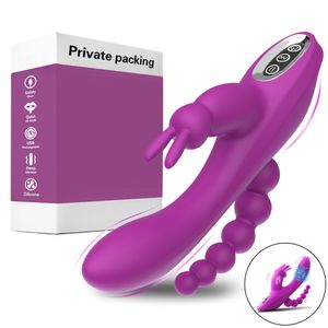 Spielzeug für Erwachsene, G-Punkt-Dildo, Kaninchen-Vibrator, Sexspielzeug für Frauen, Dual-Vibration, Silikon-Vibrator, weibliche Vagina, Anal-Massagegerät, Sexspielzeug-Shop 18 230920