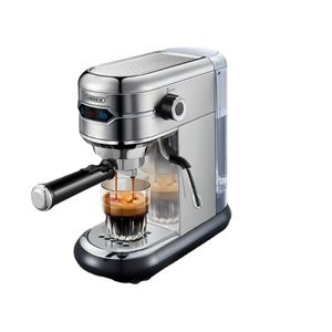 HiBREW Espresso Machine 19 Bar Compact Coffee Maker for Cappuccino Latte Inox Semi Automatic Super Slim ESE POD Powder H11