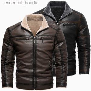 Pelliccia da donna Pelliccia sintetica Pu Giacca da uomo Spessa calda Cashmere Bomber militare Tattico Giacche in pelle Mens Outwear Pile Collo di pelliccia Giacca a vento Cappotto L230920