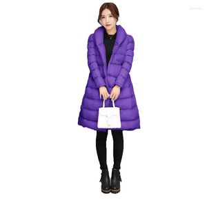 Frauen Unten Mode Frauen Parka Mantel Lila Grau Orange Plus Größe Tops Jacke 2023 Herbst Winter Koreanische Dicke Wärme Kleidung LR598