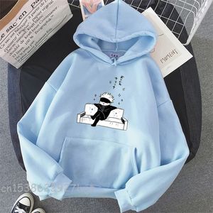 Felpe con cappuccio da uomo Felpe Jujutsu Kaisen Anime Felpa con cappuccio da donna Gojo Satoru Stampa 2021 Primavera Felpa estetica Harajuku Streetwear Top Dropshipping 230920