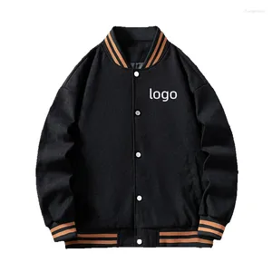 Männer Jacken Frühling Und Herbst Baseball Anzug Angepasst Name Gedruckt Logo Outdoor Sport Jacke Lässige Streifen Mantel Top