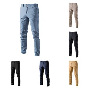 Pantaloni da uomo Primavera Autunno Uomo Casual Cotone Soild Pantaloni slim Palestra Sport Pantaloni sportivi Pantaloni maschili Business Jogging Abbigliamento uomo 230919