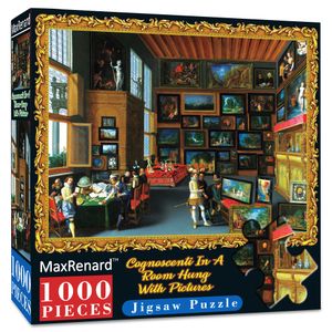 Scatole portaoggetti Puzzle da 1000 pezzi per giochi per adulti Collezione di dipinti a olio Cognoscenti in una stanza Appeso con immagini Decorazione della parete di casa 230920