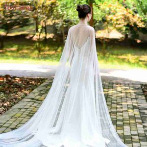 Women's Cape You La Pan G16 Cathedral Long Bridal Shawl Wedding Cape Wedding FemaleWraps Wedding Bolero Ivory Woman Party Shawl L230920