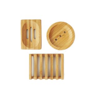 Eco Friendly Natural Bamboo Soap Dish 3 Styles grossist