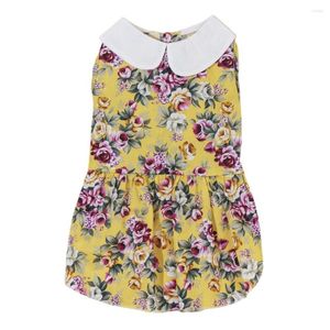 Kattdräkter Princess Klänning Super Soft Summer Thin Puppy Floral Print kjol Bekväma iögonfallande husdjursmaterial