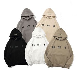 Essentialhoody Mens Womens Moletons Pulôver Jumper Algodão Jersey Suéter com Impressão Espelho Hoodys Pull Femme Essentialhoody Mulher Manga Longa Hoodie Tops