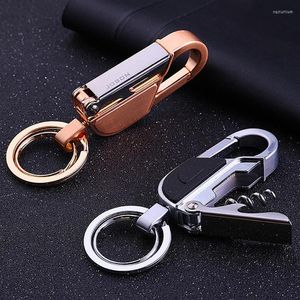 Keychains Jobon Men Key Chain Multifunction Folding Clipper Wine Corkscrew KeyChain Tool For Ring Holder Christmas Day Xmas Gift257T